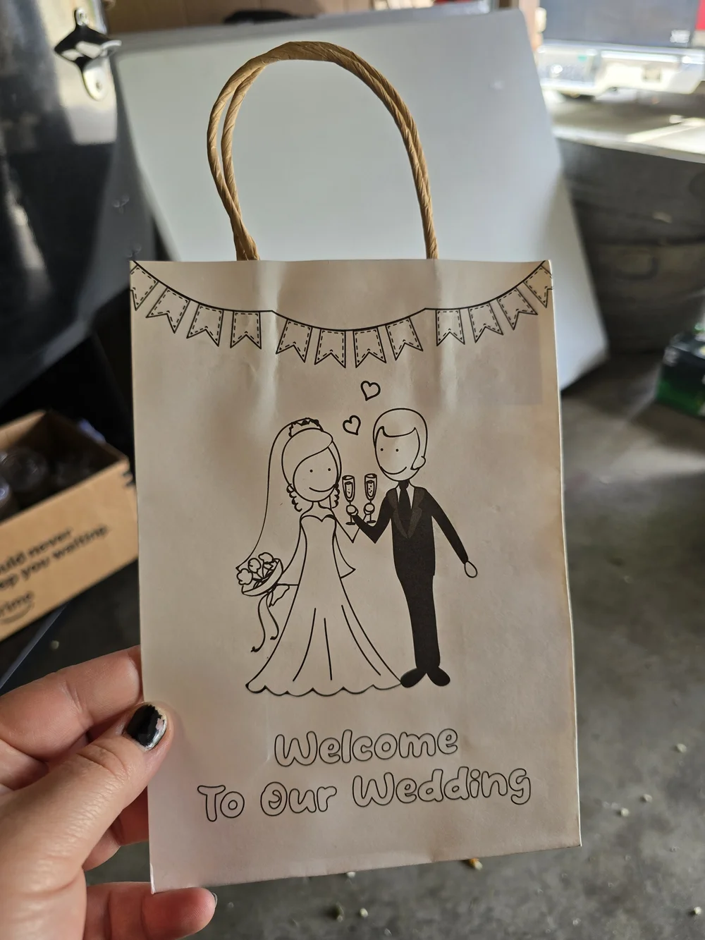 Kids Wedding Activity Book And Crayons Set